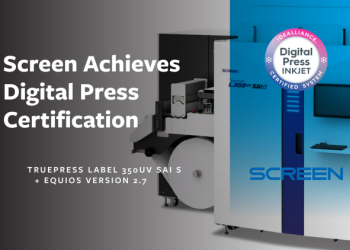 SCREEN EARNS IDEALLIANCE DIGITAL PRESS SYSTEM CERTIFICATION FOR TRUEPRESS LABEL 350UV SAI S WITH EQUIOS 2.7