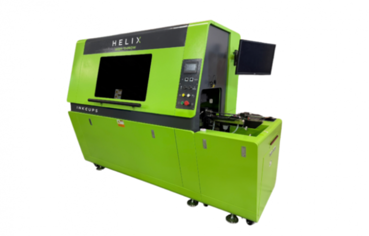 INKCUPS LAUNCHES HELIX HIGH-THROW UV CYLINDRICAL PRINTER